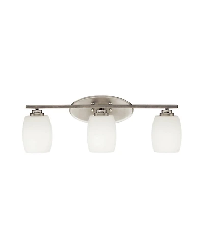 Kichler 24" Wide White Glass 3-Light Vanity Bathroom Light