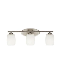 Kichler 24" Wide White Glass 3-Light Vanity Bathroom Light