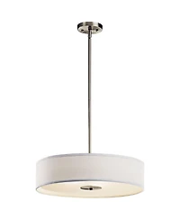 Kichler 20" Wide Nickel and White Shade Modern Pendant Ceiling Light