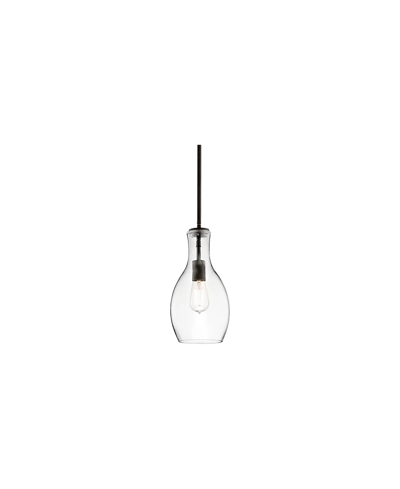 Kichler Everly 7" Wide Olde Bronze Glass Mini Pendant