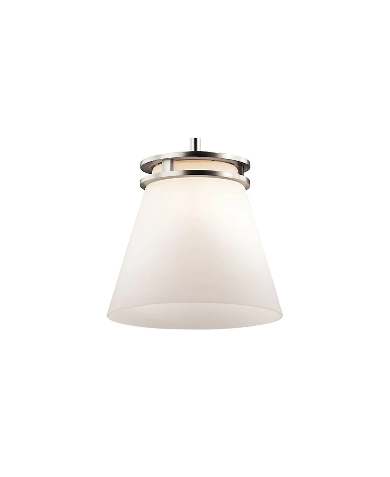 Kichler Hendrik 8" Wide Brushed Nickel Mini Pendant with Opal Glass