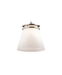 Kichler Hendrik 8" Wide Brushed Nickel Mini Pendant with Opal Glass