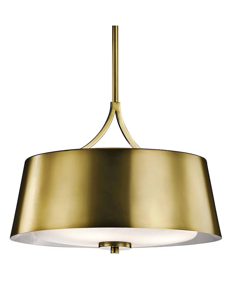 Kichler Maclain 16" Wide Natural Brass 3-Light Pendant