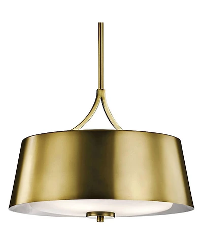Kichler Maclain 16" Wide Natural Brass 3-Light Pendant