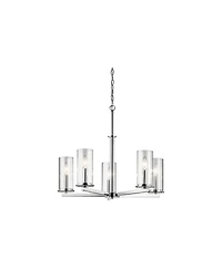 Kichler Crosby 26 1/4" Wide Dual-Chrome 5-Light Chandelier