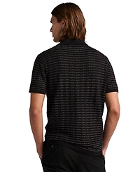 Perry Ellis Men's Grid Jacquard Polo Sweater