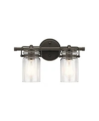 Kichler Brinley 10" High Olde Bronze 2-Light Wall Sconce