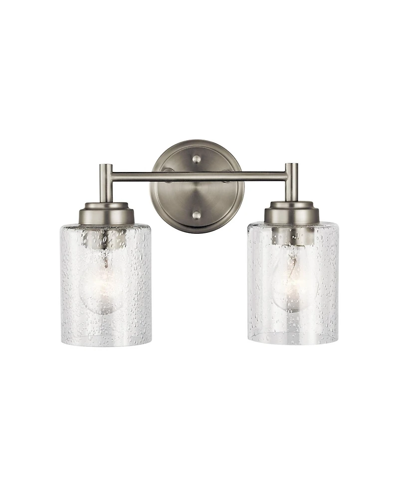 Kichler Winslow 12 3/4"W Brushed Nickel 2-Light Wall Sconce