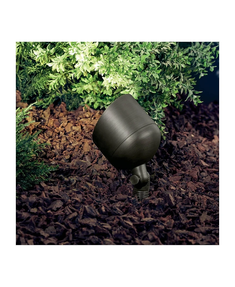 Kichler Rose 5 3/4" High Centennial Brass Outdoor Spot Light