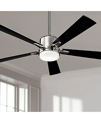 52" Kichler Lucian Polished Nickel Led Ceiling Fan with Wall Control