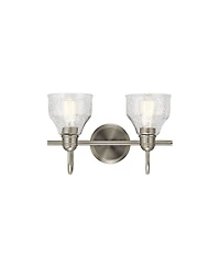 Kichler Avery 9 1/4" High Brushed Nickel 2-Light Wall Sconce