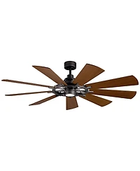 65" Kichler Gentry Anvil Iron Led Ceiling Fan