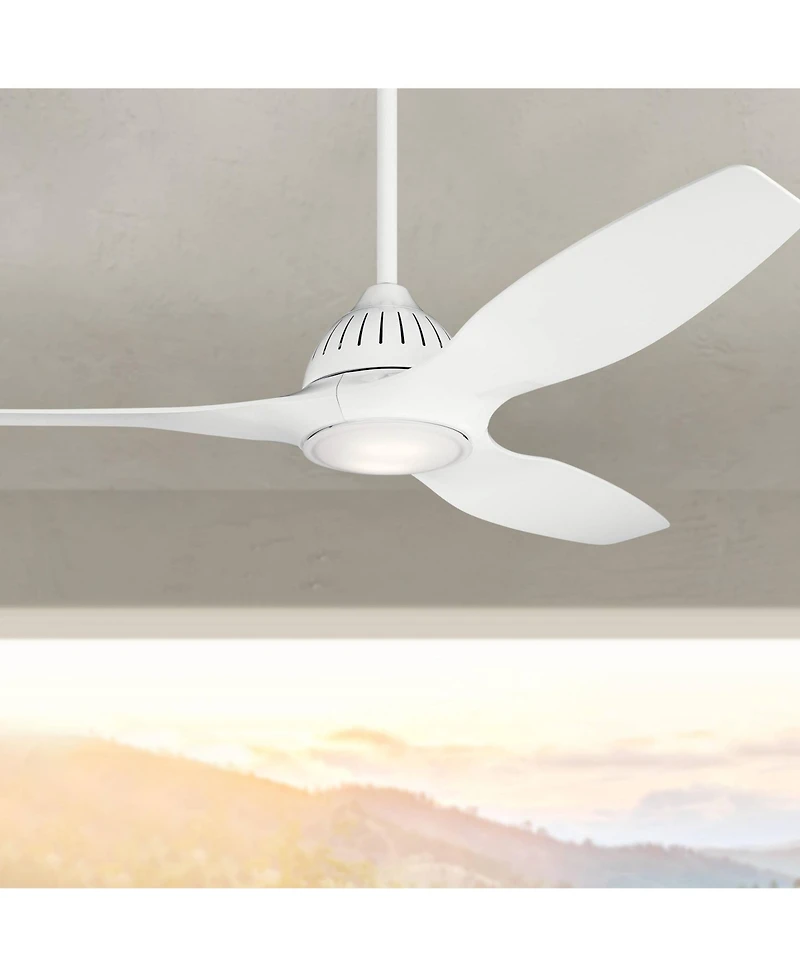 60" Kichler Jace White Damp Rated Led Ceiling Fan with Wall Control