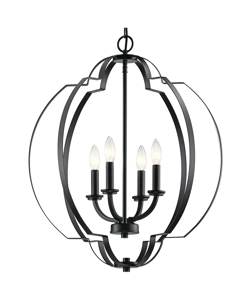 Kichler Voleta 22" Wide Black 4-Light Foyer Pendant