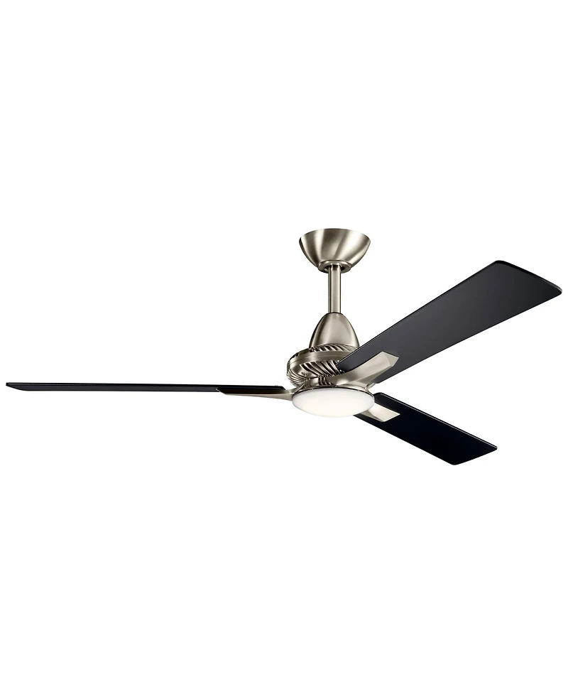 52" Kichler Kosmus Brushed Stainless Steel Led Ceiling Fan with Remote