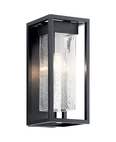 Kichler Mercer 16" High Black Silver Outdoor Wall Light