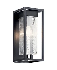 Kichler Mercer 16" High Black Silver Outdoor Wall Light