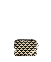 Pre-Owned Prada Small Symbole Front Pocket Zip Messenger Jacquard