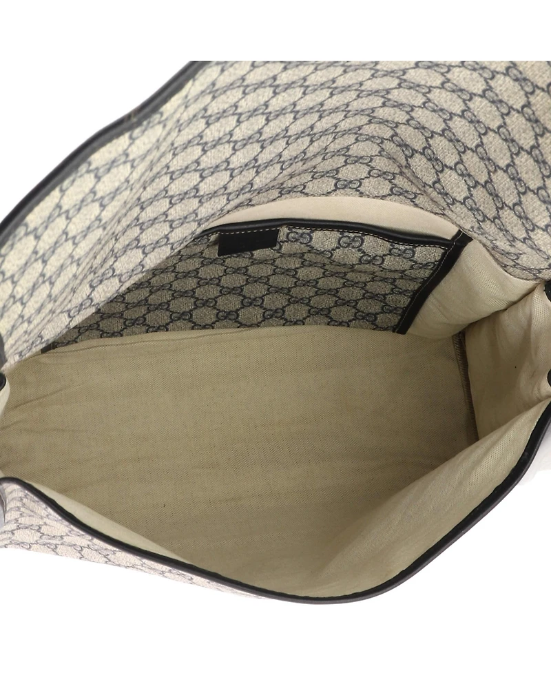 Pre-Owned Gucci Large Web Loop Messenger Gg Coated Canvas