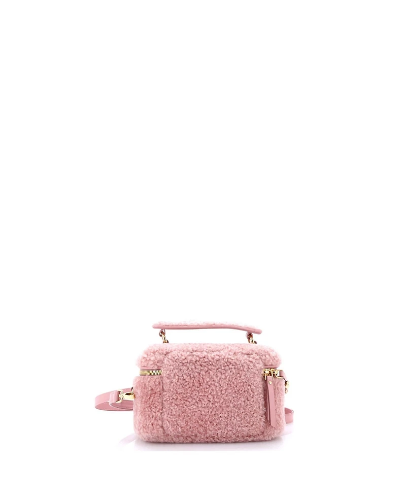 Pre-Owned Miu Miu Top Handle Vanity Case Shearling