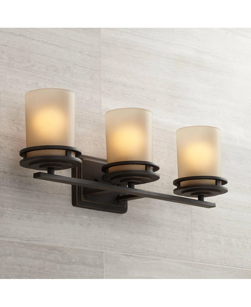 Kichler Hendrik 24" Wide 3-Light Bronze Bathroom Light Fixture