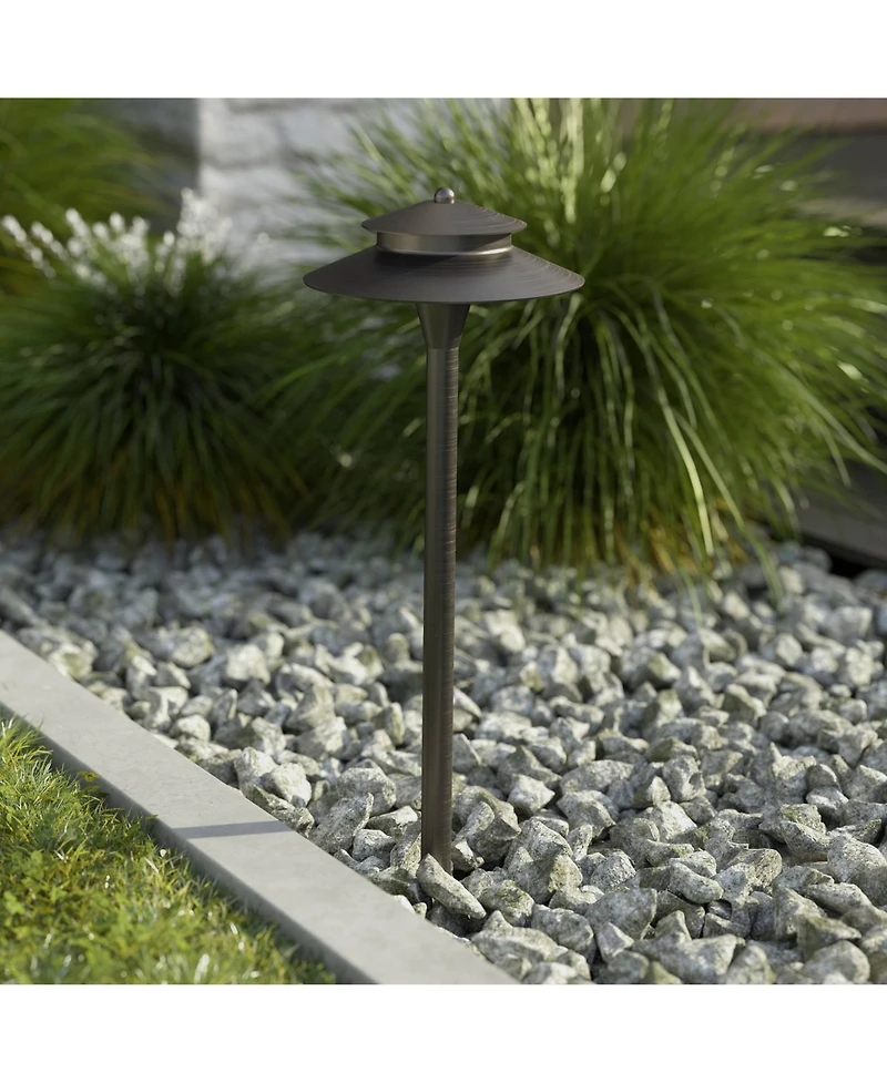 Kichler Landscape 23 1/4"H Double-Shade Brass Path Light