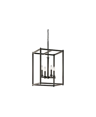 Kichler Crosby 16" Wide Olde Bronze 4-Light Open Cage Foyer Pendant