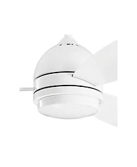 52" Kichler Vassar White Modern Led Ceiling Fan with Wall Control