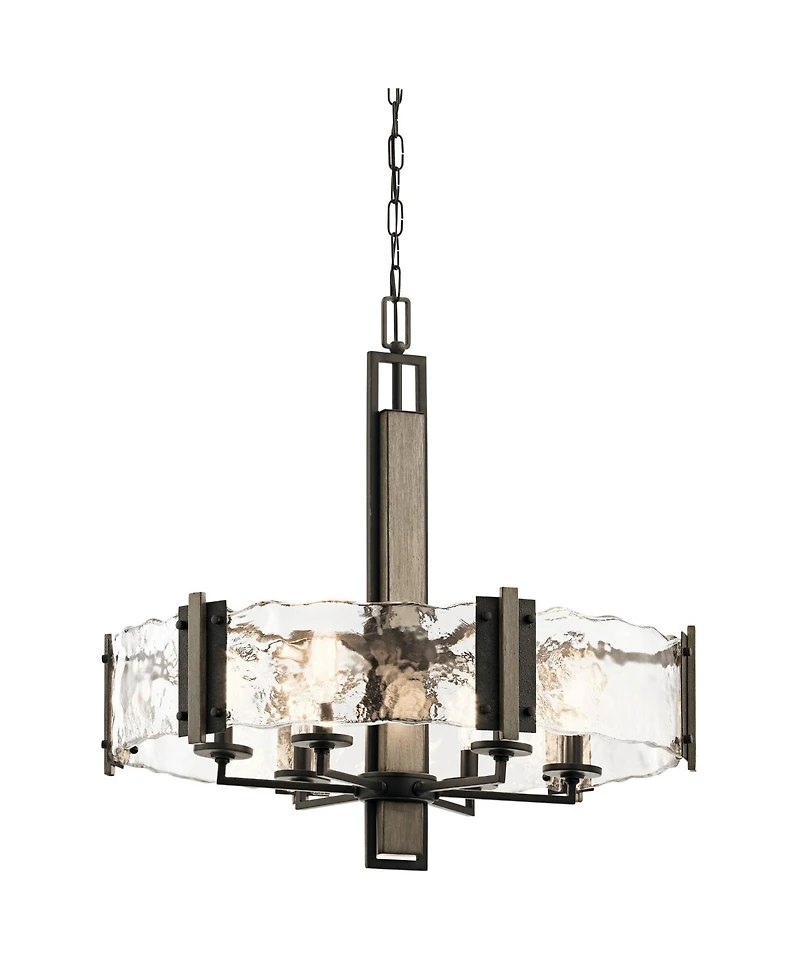 Kichler Aberdeen 28" Wide 6-Light Olde Bronze Modern Rustic Pendant