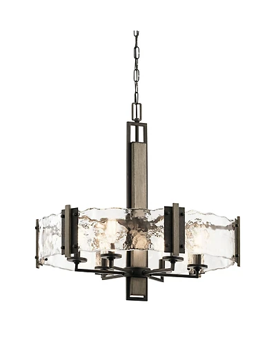 Kichler Aberdeen 28" Wide 6-Light Olde Bronze Modern Rustic Pendant