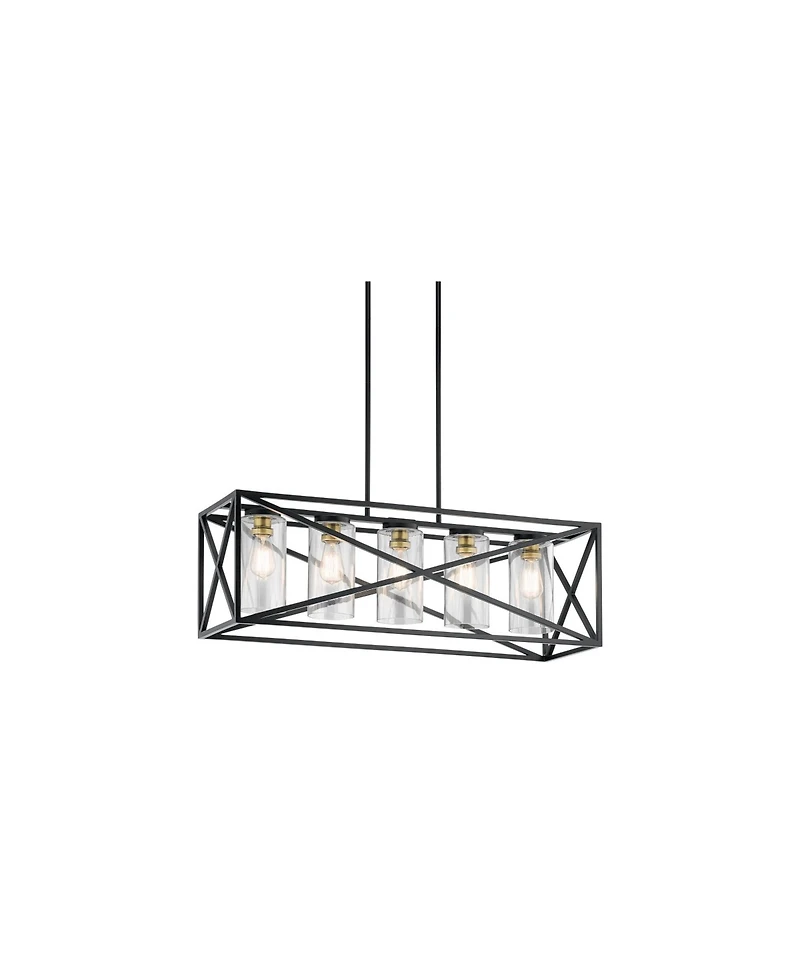 Kichler Moorgate 36" Wide Black Finish Kitchen Island Linear Pendant