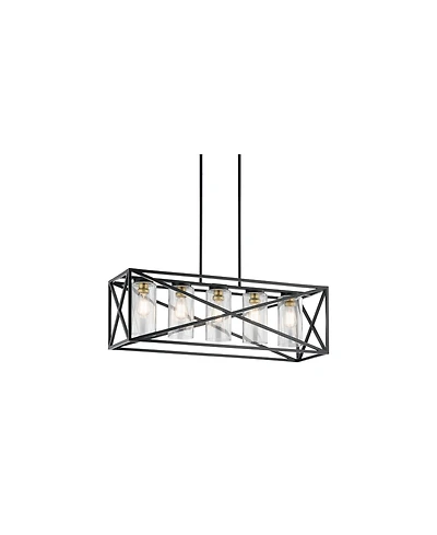 Kichler Moorgate 36" Wide Black Finish Kitchen Island Linear Pendant