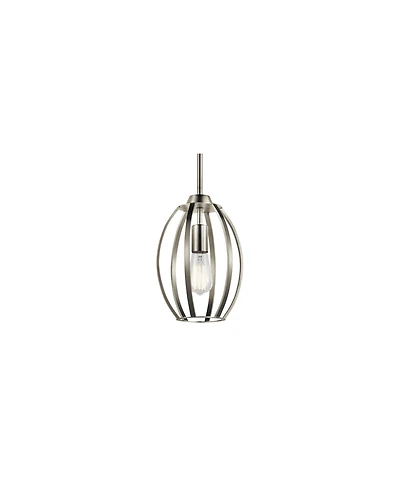 Kichler Tao 8" Wide Open Gourd Brushed Nickel Mini Pendant