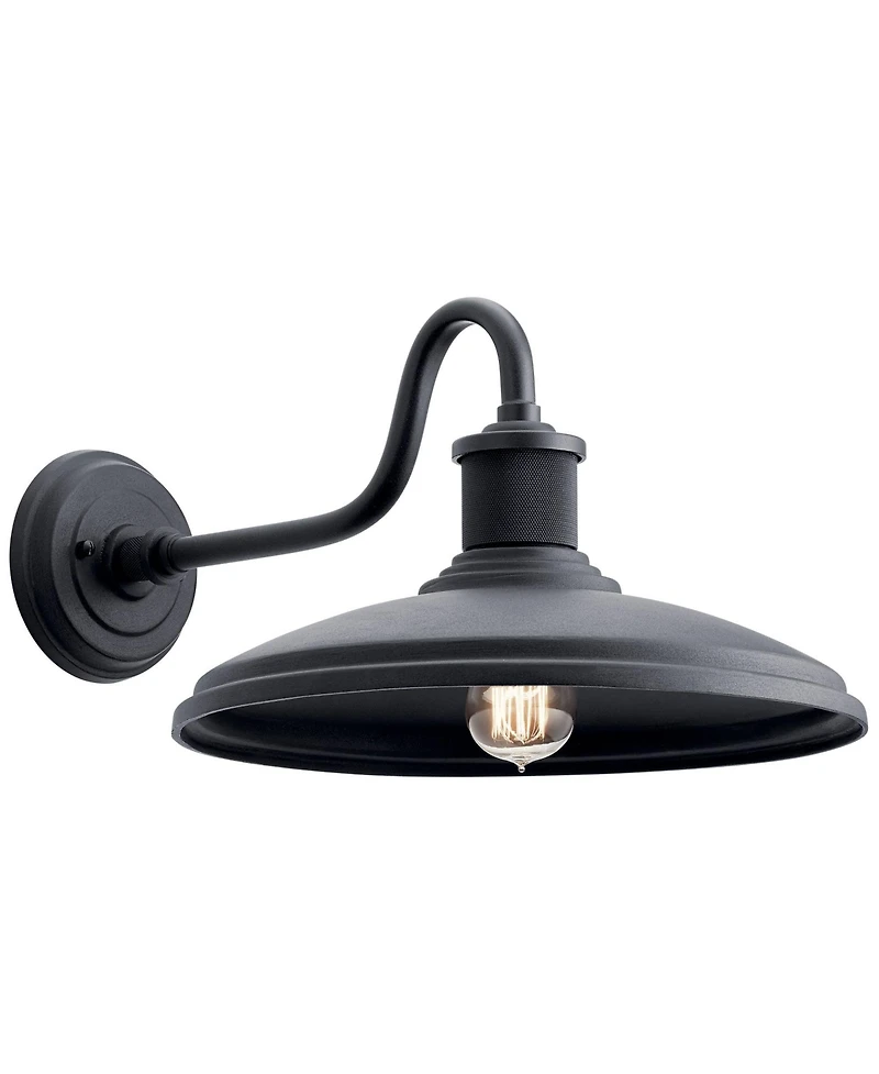 Kichler Allenbury Large 9" High Textured Black Outdoor Wall Light