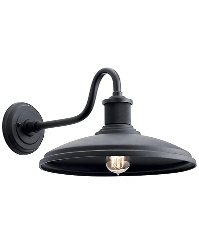 Kichler Allenbury Large 9" High Textured Black Outdoor Wall Light