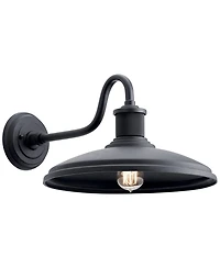 Kichler Allenbury Large 9" High Textured Black Outdoor Wall Light