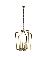 Kichler Abbotswell 24 3/4" Natural Brass 6-Light Modern Foyer Pendant