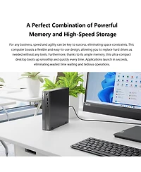 Lenovo ThinkCentre neo 50q Business Mff Desktop, Intel Core i5-13420H, Intel Uhd Graphics, 64GB DDR4, 2TB Ssd, Wi-Fi 6, Win11 Pro, Black