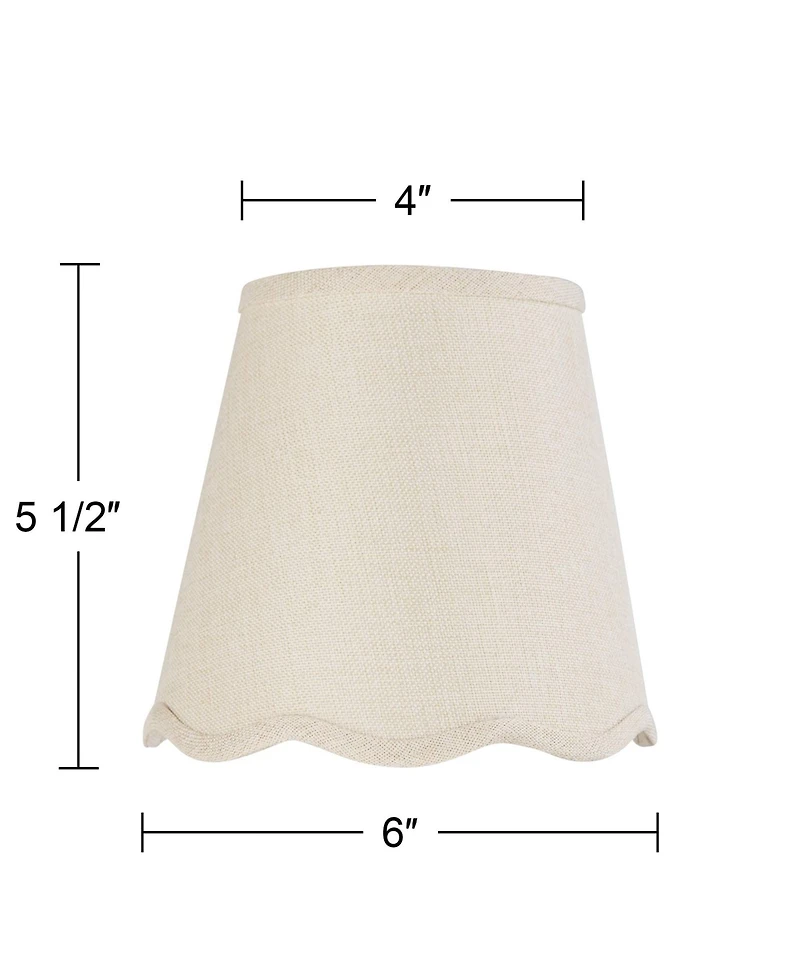 Springcrest Mylie Off-White Empire Lamp Shade 4x6x5.5 (Clip-On) Set of