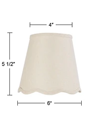 Springcrest Mylie Off-White Empire Lamp Shade 4x6x5.5 (Clip-On) Set of