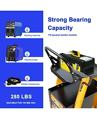 Streamdale Furniture Multi-Function Welder Trolley with 4-Drawer Chest and 2 Safety Chains