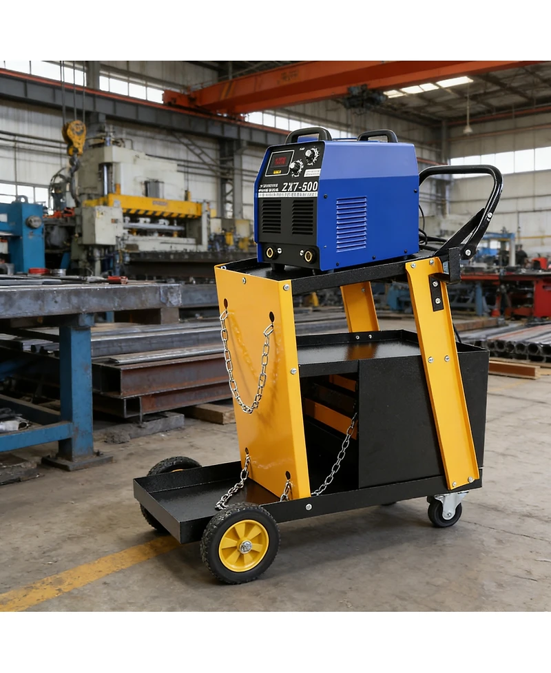 Streamdale Furniture Multi-Function Welder Trolley with 4-Drawer Chest and 2 Safety Chains