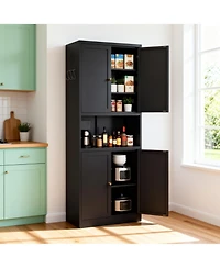 Boyel Living Steel Modern Kitchen Storage Cabinet with Drawer Adjustable Shelves