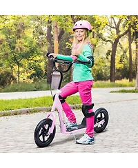 Sevorley Kids Steel Scooter, 12" Wheels, Adjustable Handlebars, Rear Brake, 110 lbs. Capacity, Ages 5-12