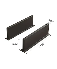 Streamdale Furniture Square Floating Coffee Table with Storage Tray and Steel Legs