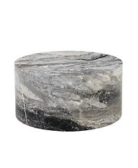 Streamdale Furniture Simple Marble Round Mdf Coffee Table, 23.6" Dia, No Assembly