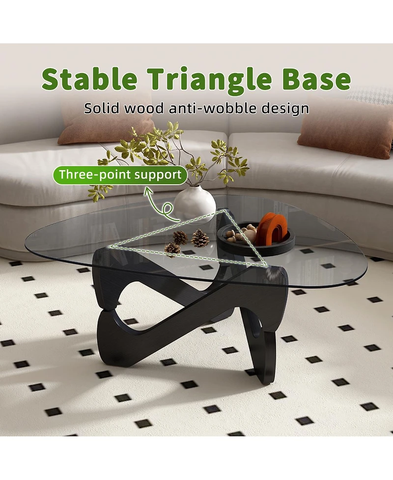 Streamdale Furniture Modern Glass Coffee Table