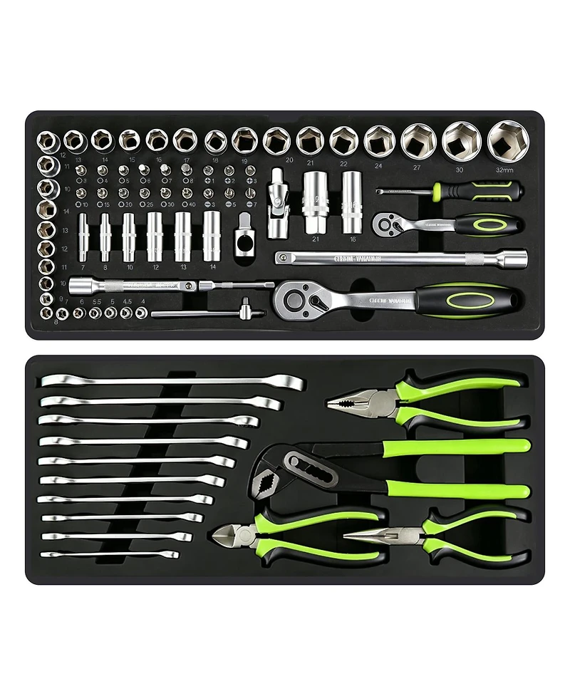 Streamdale Furniture 465-Piece Mechanics Tool Set with 3-Drawer Heavy Duty Metal Box Repair Tool Kit