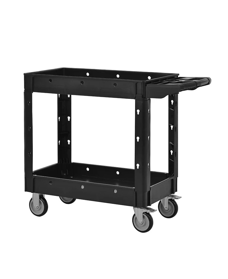 Streamdale Furniture Two-Shelf 600 lbs. Capacity Rolling Utility Cart with Locking Wheels