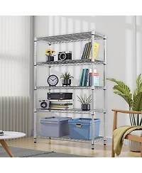 Streamdale Furniture 5-Tier Steel Wire Storage Shelving Unit, 1750 Lbs Capacity, 72.4" H